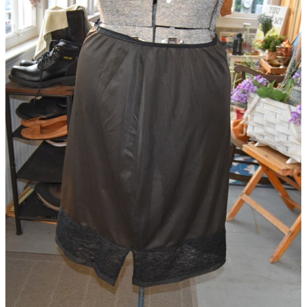 Vintage 1960s Seamprufe Double Vented Seamprufe Half Slip Black Size Medium